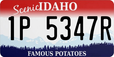 ID license plate 1P5347R