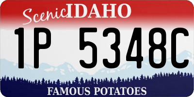 ID license plate 1P5348C