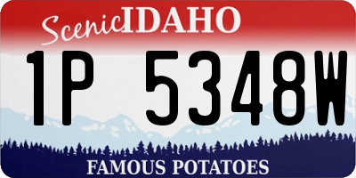 ID license plate 1P5348W
