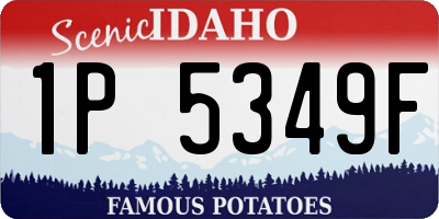 ID license plate 1P5349F