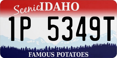ID license plate 1P5349T