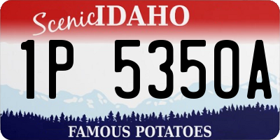 ID license plate 1P5350A