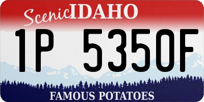 ID license plate 1P5350F