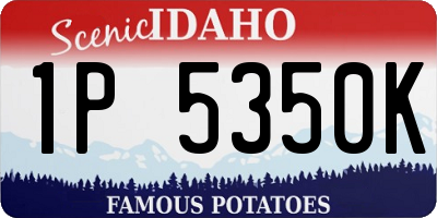 ID license plate 1P5350K
