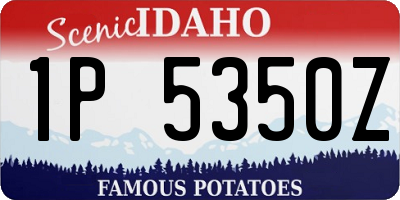 ID license plate 1P5350Z