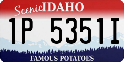 ID license plate 1P5351I
