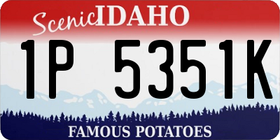 ID license plate 1P5351K