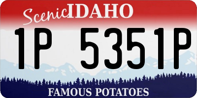 ID license plate 1P5351P