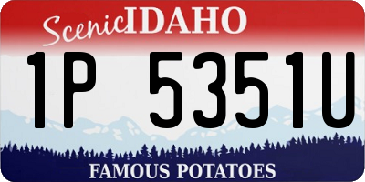ID license plate 1P5351U