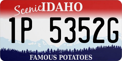 ID license plate 1P5352G