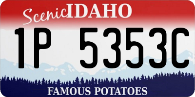ID license plate 1P5353C