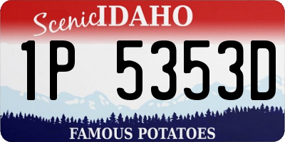 ID license plate 1P5353D
