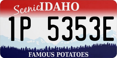 ID license plate 1P5353E