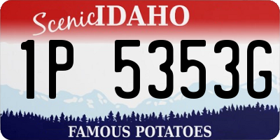 ID license plate 1P5353G