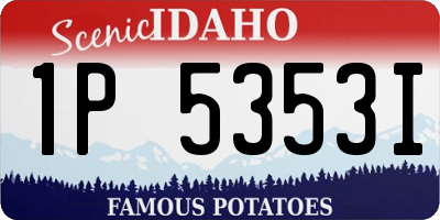 ID license plate 1P5353I