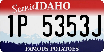 ID license plate 1P5353J