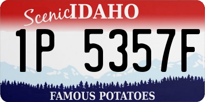 ID license plate 1P5357F