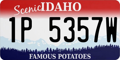 ID license plate 1P5357W
