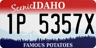 ID license plate 1P5357X
