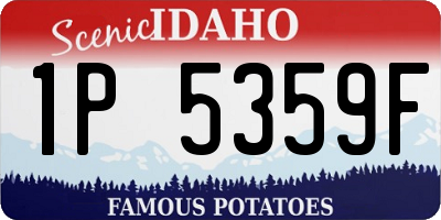 ID license plate 1P5359F