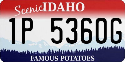 ID license plate 1P5360G