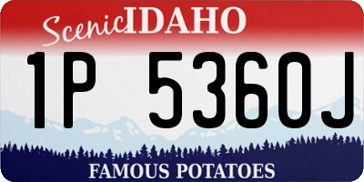 ID license plate 1P5360J