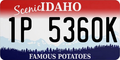 ID license plate 1P5360K