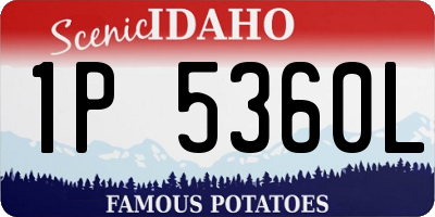ID license plate 1P5360L
