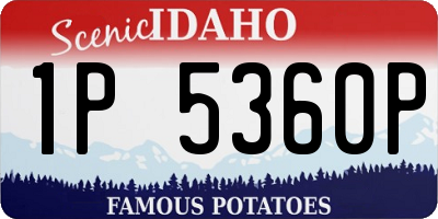 ID license plate 1P5360P