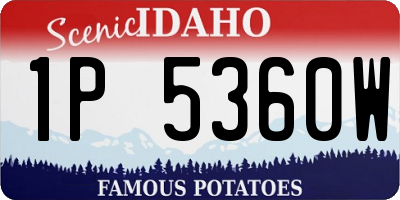 ID license plate 1P5360W