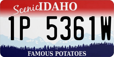 ID license plate 1P5361W