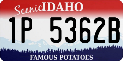 ID license plate 1P5362B