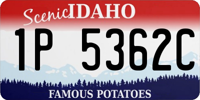ID license plate 1P5362C