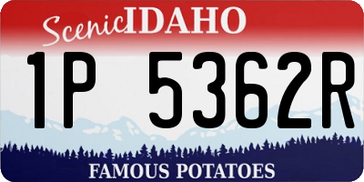 ID license plate 1P5362R