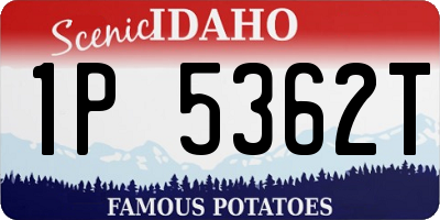 ID license plate 1P5362T