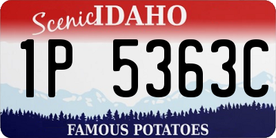 ID license plate 1P5363C
