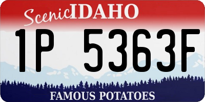 ID license plate 1P5363F