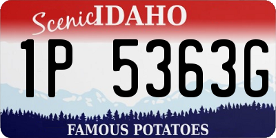 ID license plate 1P5363G