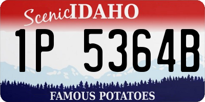 ID license plate 1P5364B
