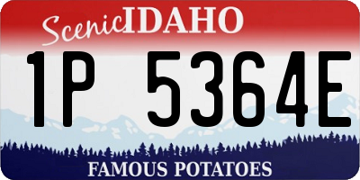 ID license plate 1P5364E