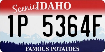 ID license plate 1P5364F