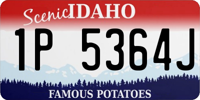 ID license plate 1P5364J
