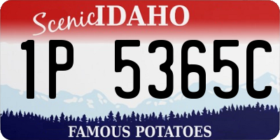 ID license plate 1P5365C
