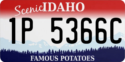 ID license plate 1P5366C