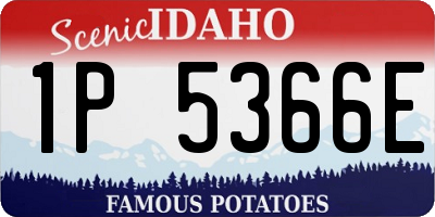 ID license plate 1P5366E