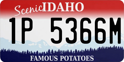 ID license plate 1P5366M