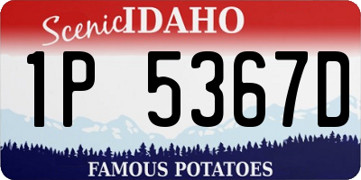 ID license plate 1P5367D