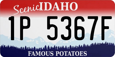 ID license plate 1P5367F