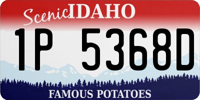 ID license plate 1P5368D