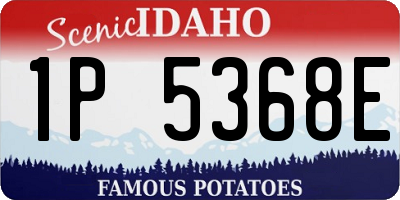 ID license plate 1P5368E